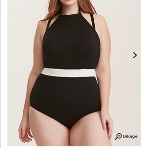 Torrid Black One Piece- Super Cute Bathing Suit